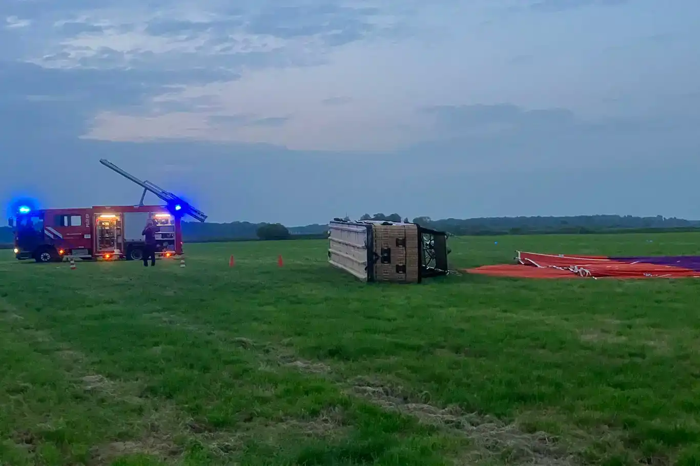 One dead, five injured in hot air balloon crash in Netherlands One dead, five injured in hot air balloon crash in Netherlands