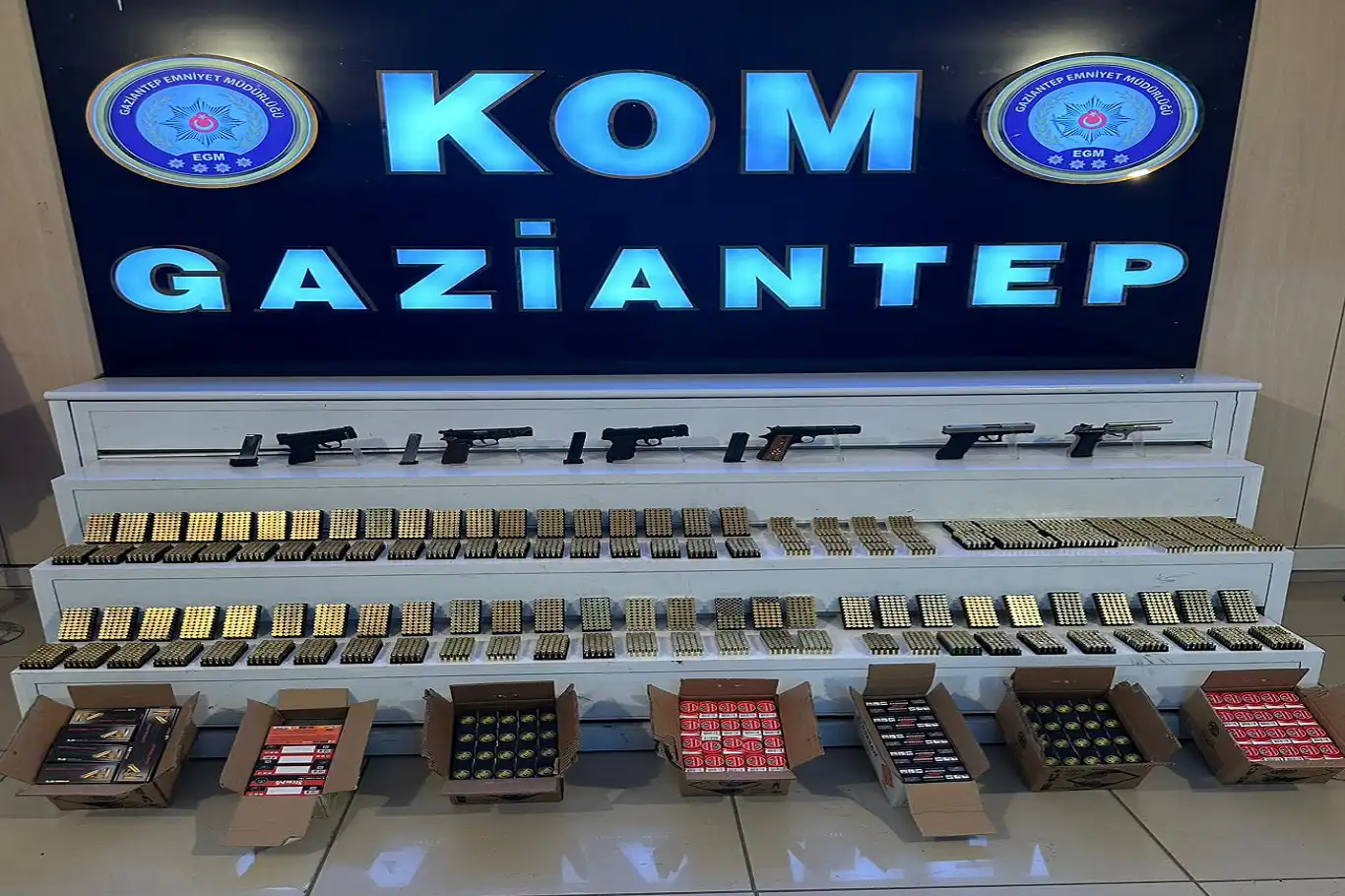 Gaziantep'te binlerce fişek ele geçirildi