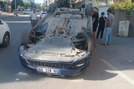 Batman'da sürücünün direksiyon hakimiyetini kaybettiği araç takla attı