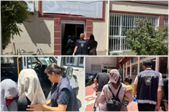 Batman'da dilencilere ve ışıkta satış yapan çocuklara denetim