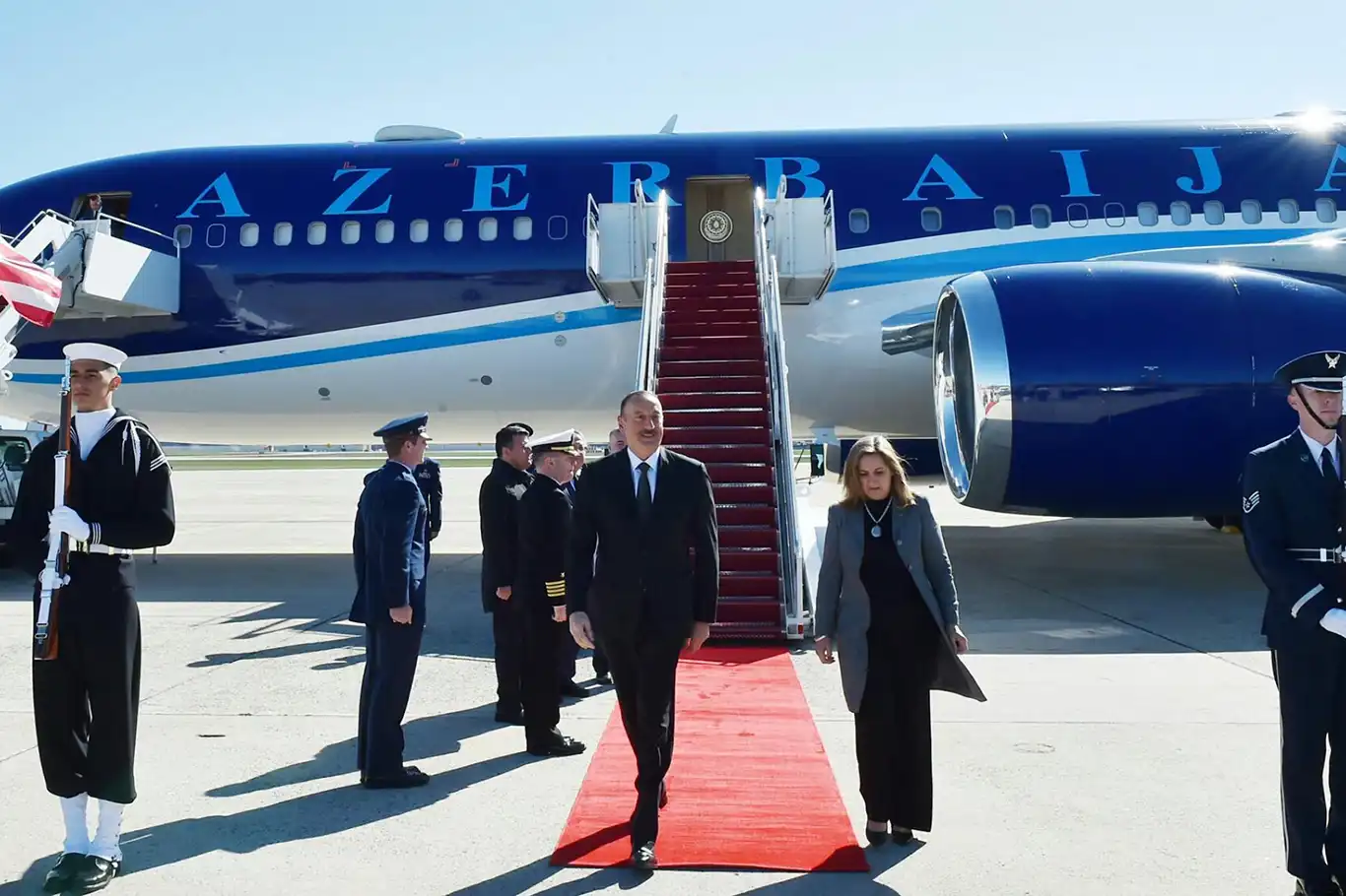 Azerbaycan Cumhurbaşkanı Aliyev, ABD'ye gitti Azerbaycan Cumhurbaşkanı Aliyev, ABD'ye gitti