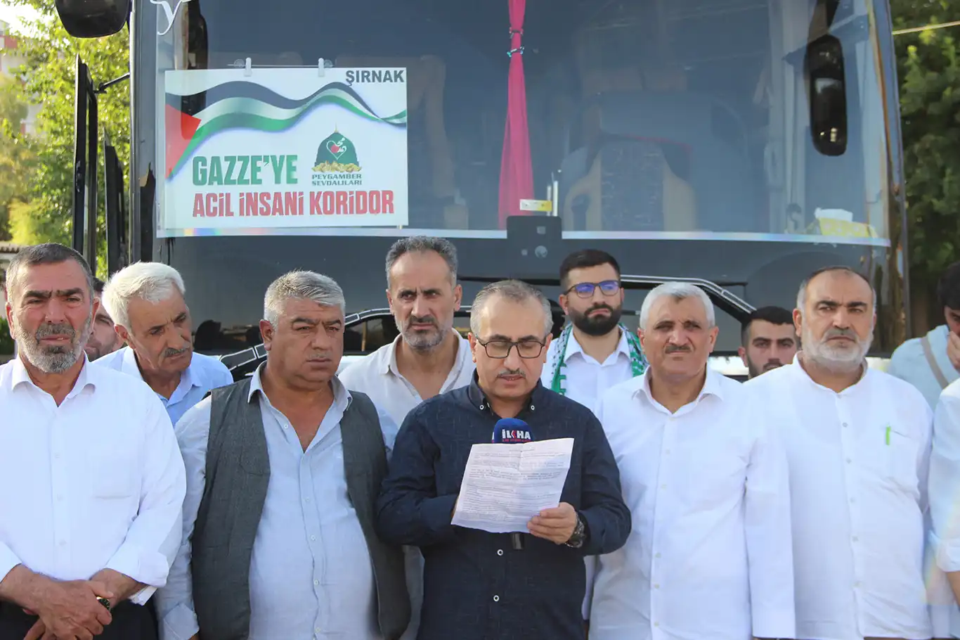 "Anadolu'dan Meclis'e, Meclis'ten Gazze'ye İnsani Koridor" yürüyüşüne Şırnak'tan destek
