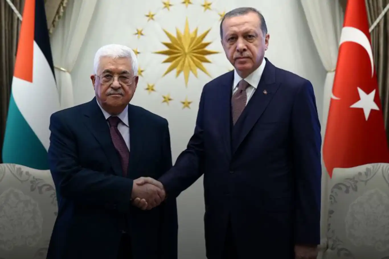 Cumhurbaşkanı Erdoğan Mahmud Abbas ile görüştü