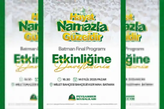 Batmanlılar 14 Eylül'de namaz etkinliğinde buluşuyor