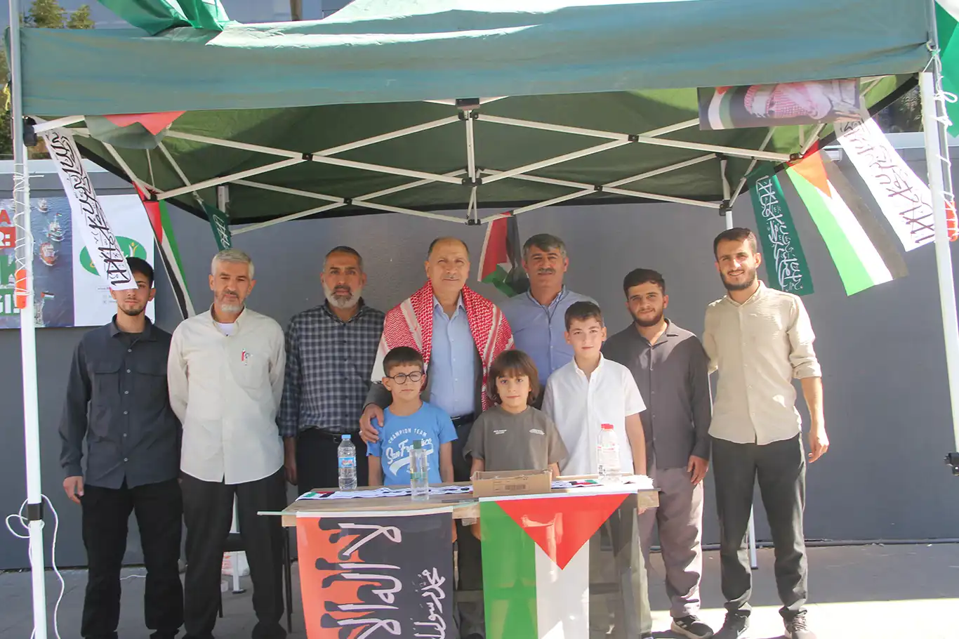 HÜDA PAR Bingöl Gençlik Kolları’ndan Küresel Sumud Filosu'na destek çadırı