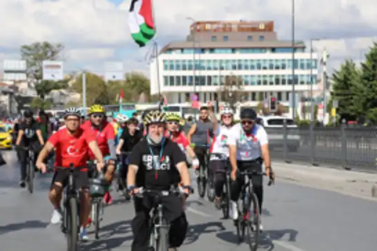 Pedallar Küresel Sumud Filosu'na destek için çevrildi