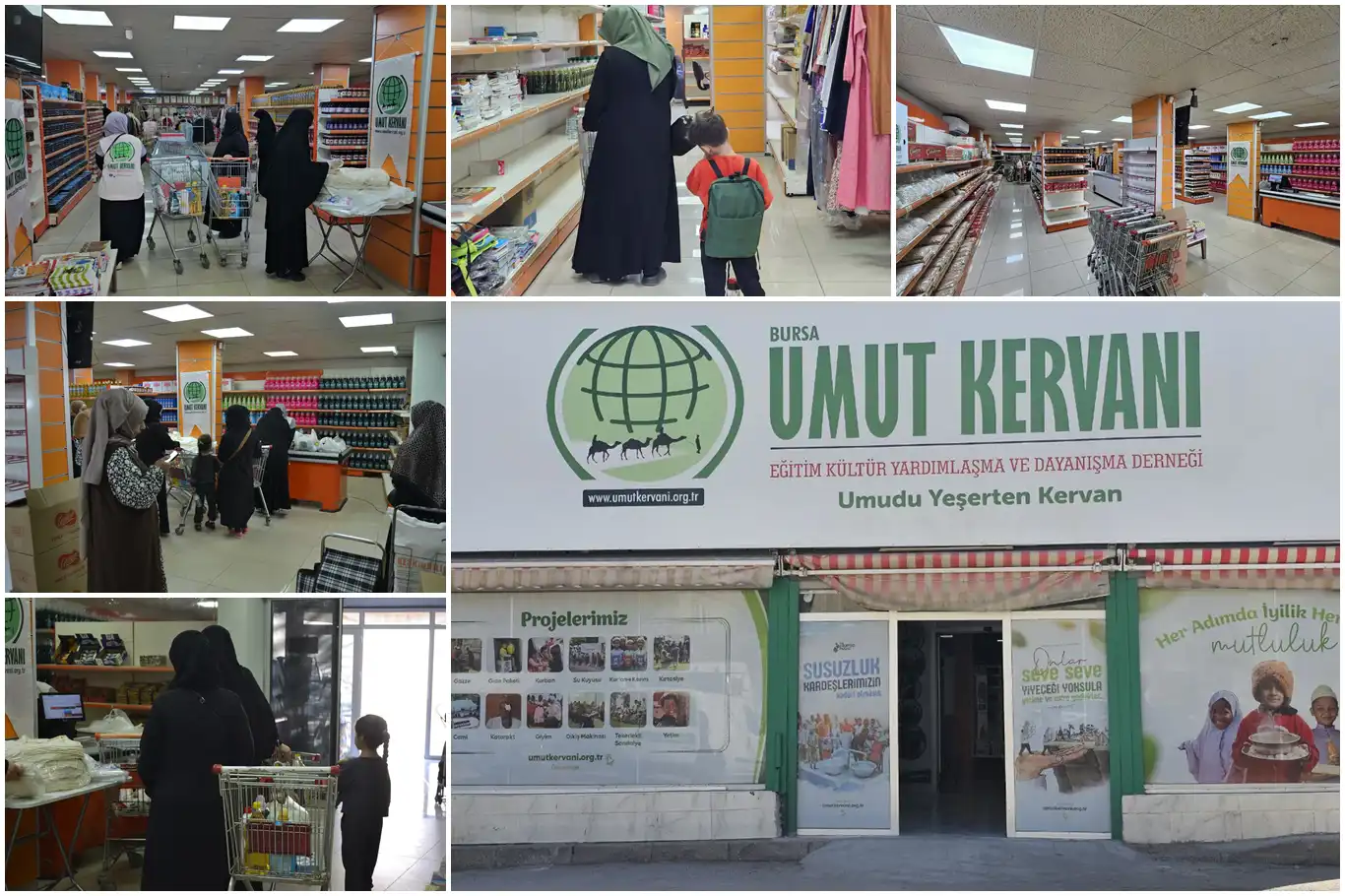 Umut Kervan'ından sosyal market alışveriş kartıyla Bursa'da yüzlerce aileye yardım