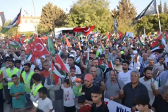Gaziantep'ten Sumud Filosu'na destek yürüyüşü