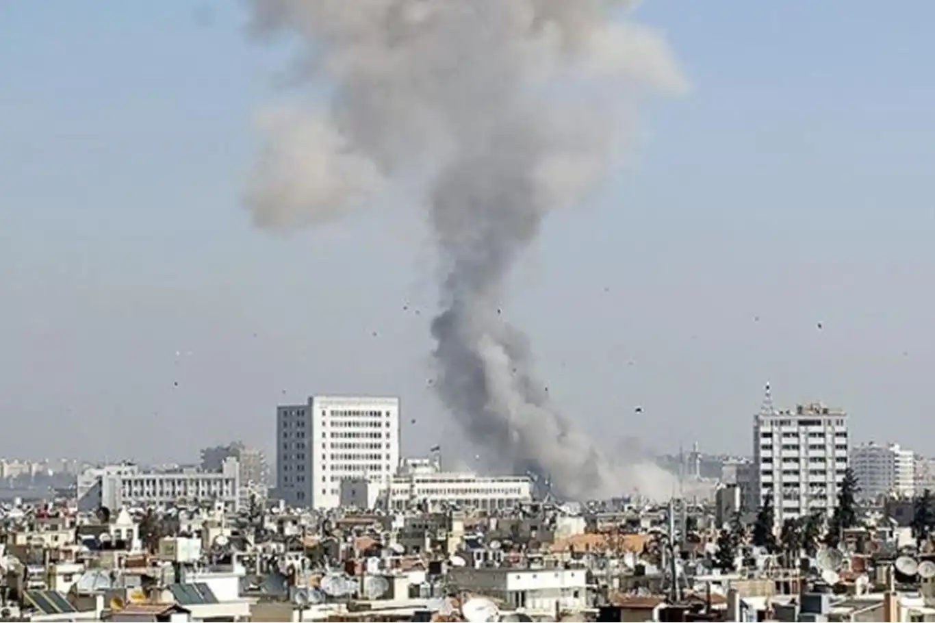 Explosion reported at military base near Damascus International Airport Explosion reported at military base near Damascus International Airport