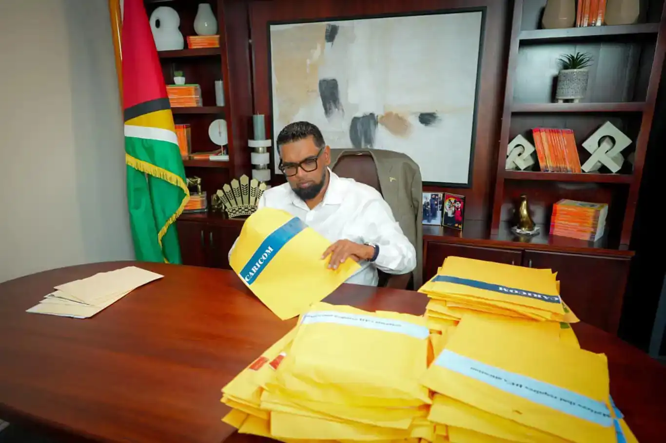 Guyana President Irfaan Ali declares victory in general election Guyana President Irfaan Ali declares victory in general election