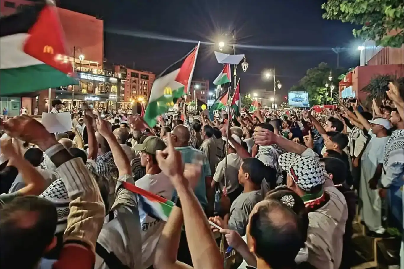 مظاهرة في المغرب دعماً لأسطول الصمود المتجه إلى غزة مظاهرة في المغرب دعماً لأسطول الصمود المتجه إلى غزة