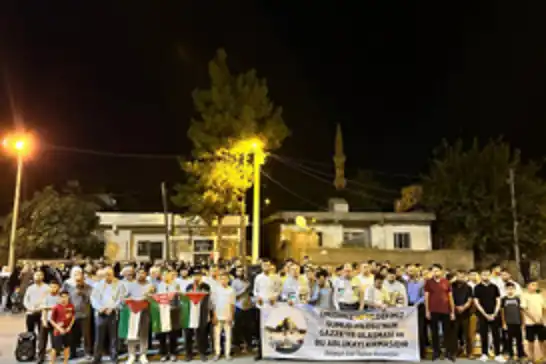 Dargeçit halkı Gazze ve Küresel Sumud Filosu'na destek için meydanlara indi