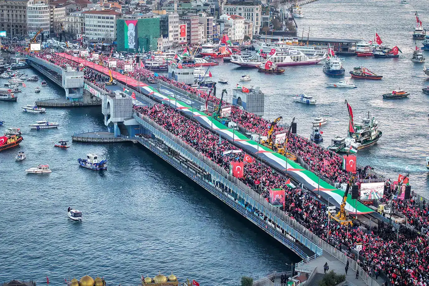 راهپیمایی وجدان از استانبول تا غزه: ۵۲۰ هزار نفر برای فلسطین یک‌صدا شدند