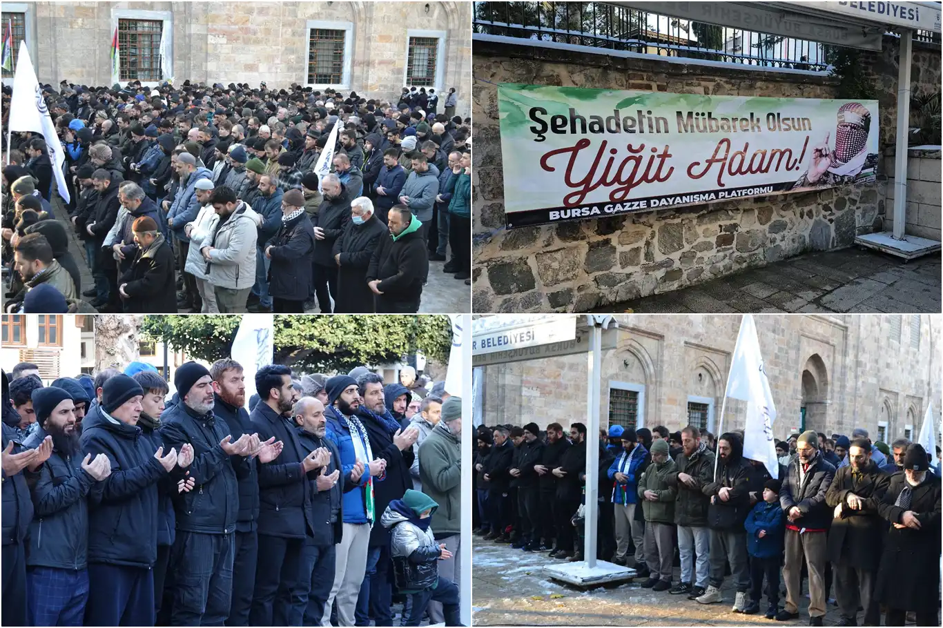 Şehit Ebu Ubeyde ve diğer Kassam komutanları için Bursa’da gıyabi cenaze namazı kılındı