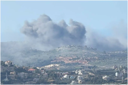 Israeli airstrikes hit Jabal Al Rihane in southern Lebanon amid ongoing ceasefire breaches