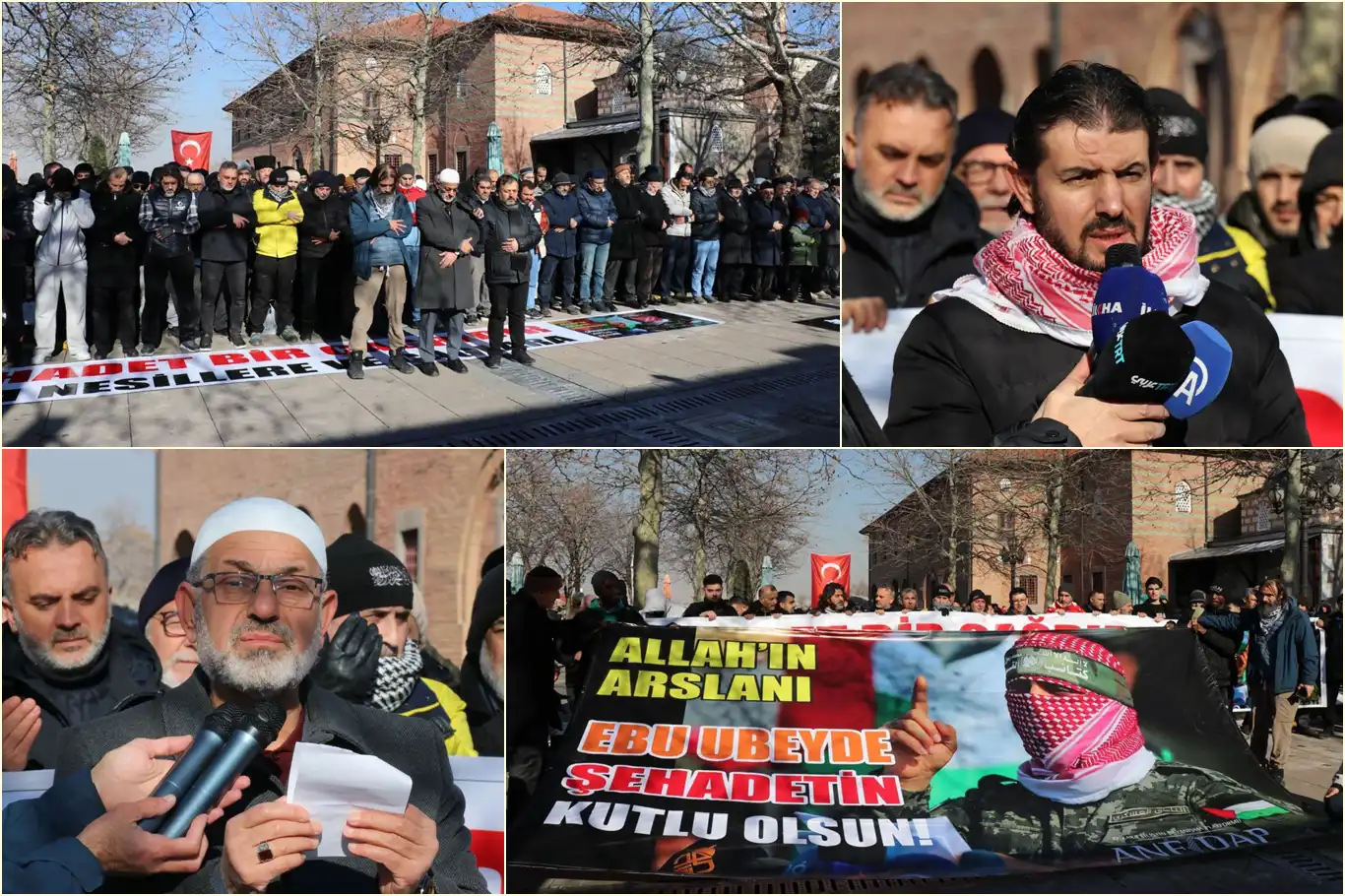 Ankara'da İzzeddin el-Kassam Tugayları komutanları için gıyabi cenaze namazı kılındı