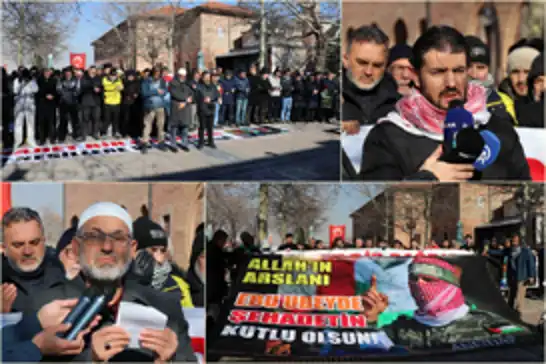 Ankara'da İzzeddin el-Kassam Tugayları komutanları için gıyabi cenaze namazı kılındı