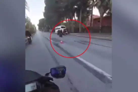 Polisin üzerine motosiklet süren 2 kişi tutuklandı