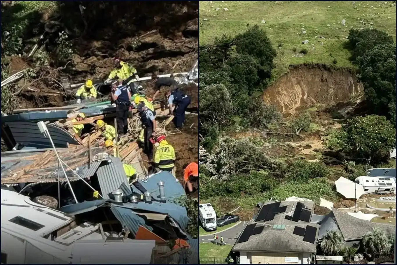At least two dead and several missing in New Zealand landslides