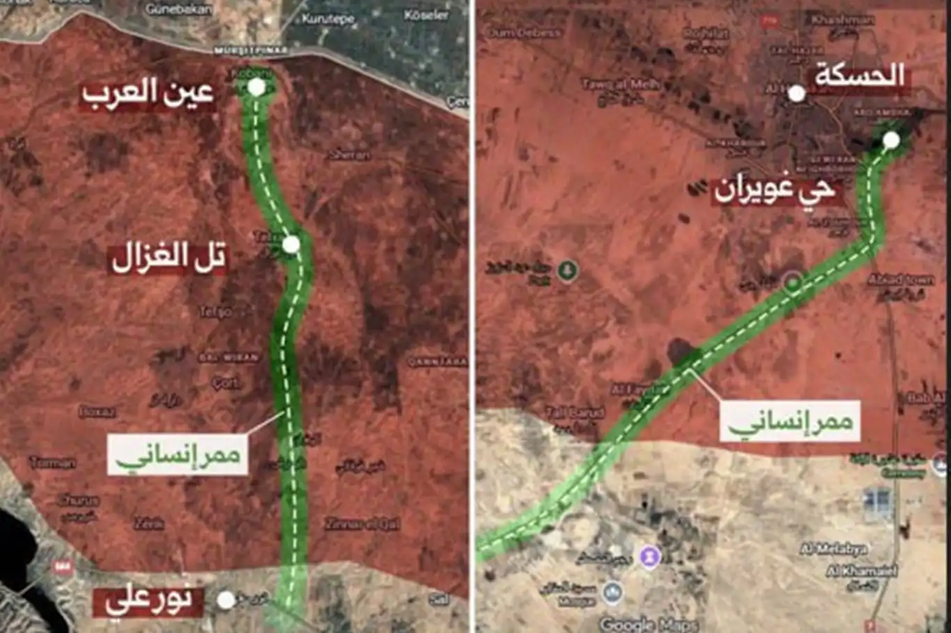 Syrian government announces 2 humanitarian corridors with Hasakah, Aleppo