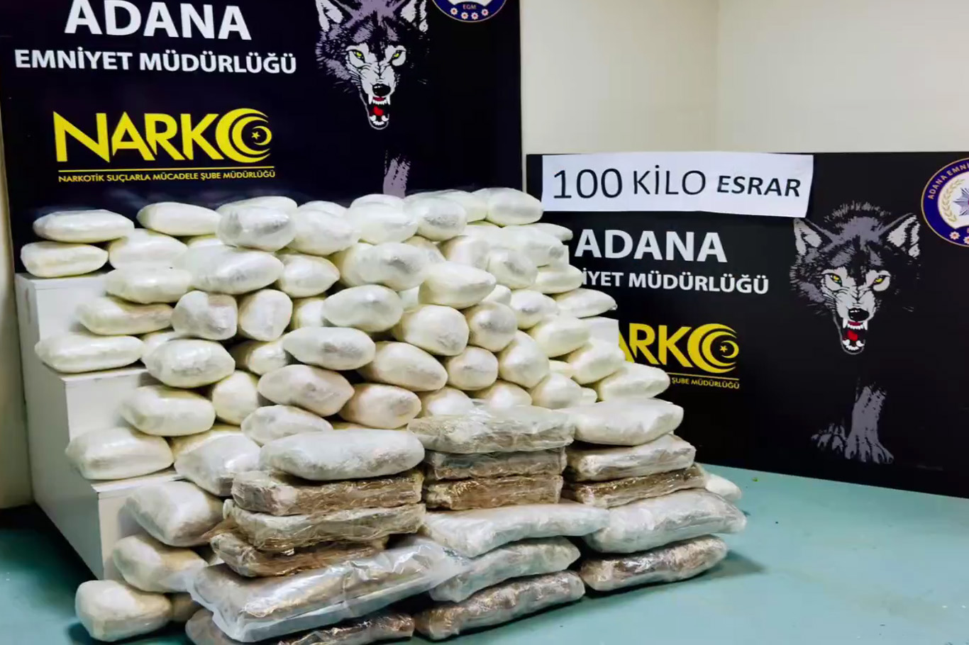 Adana’da uyuşturucu operasyonu: 100 kilogram esrar ele geçirildi