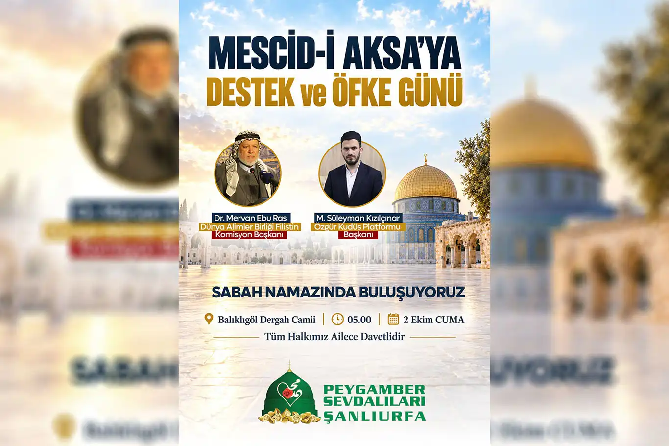 Mescid-i Aksa için sabah namazında buluşma