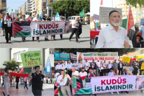 Tarsus'ta Filistin'e destek yürüyüşü düzenlendi