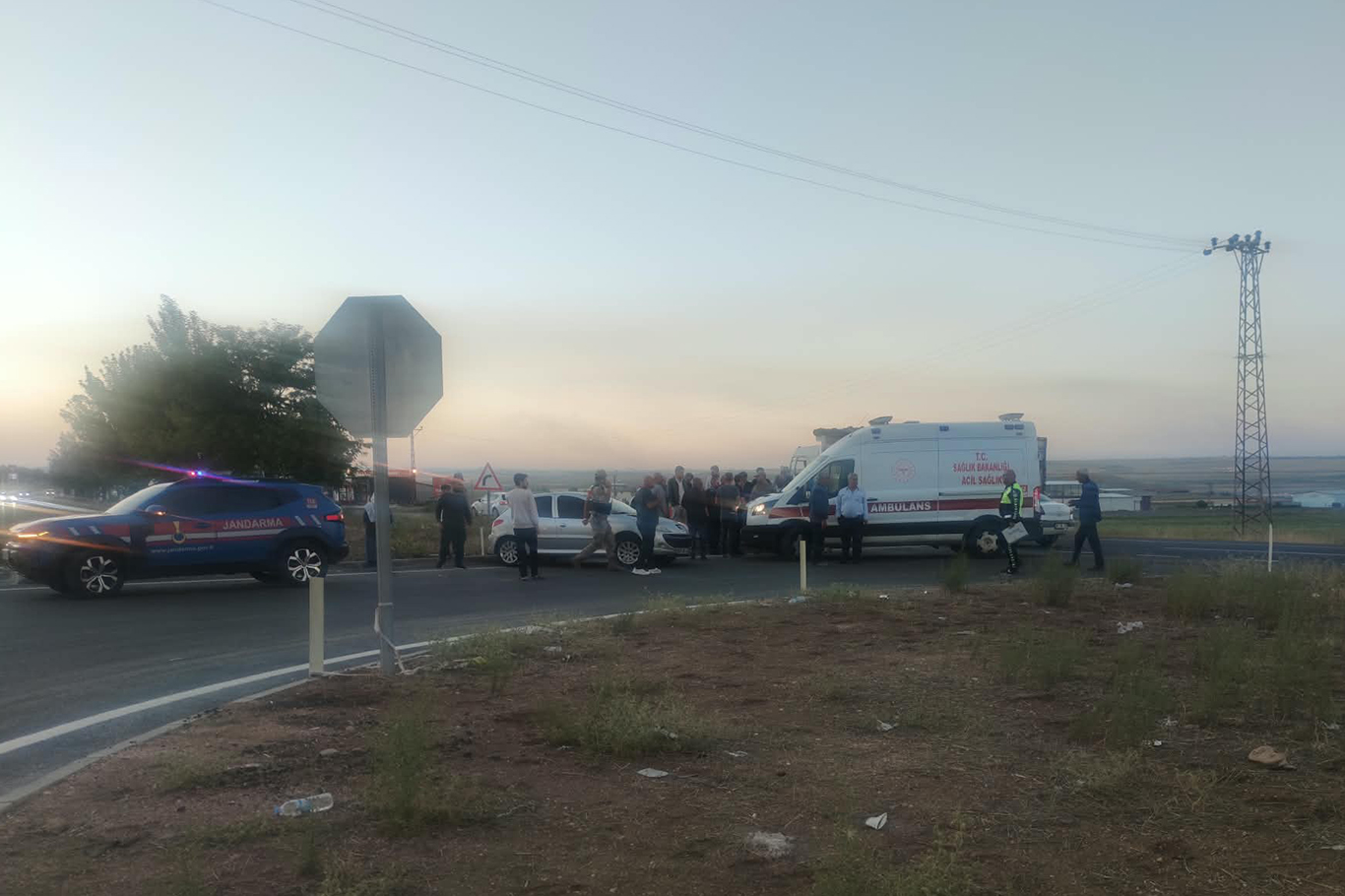 Diyarbakır-Çınar yolunda 2 otomobil çarpıştı: 2 yaralı