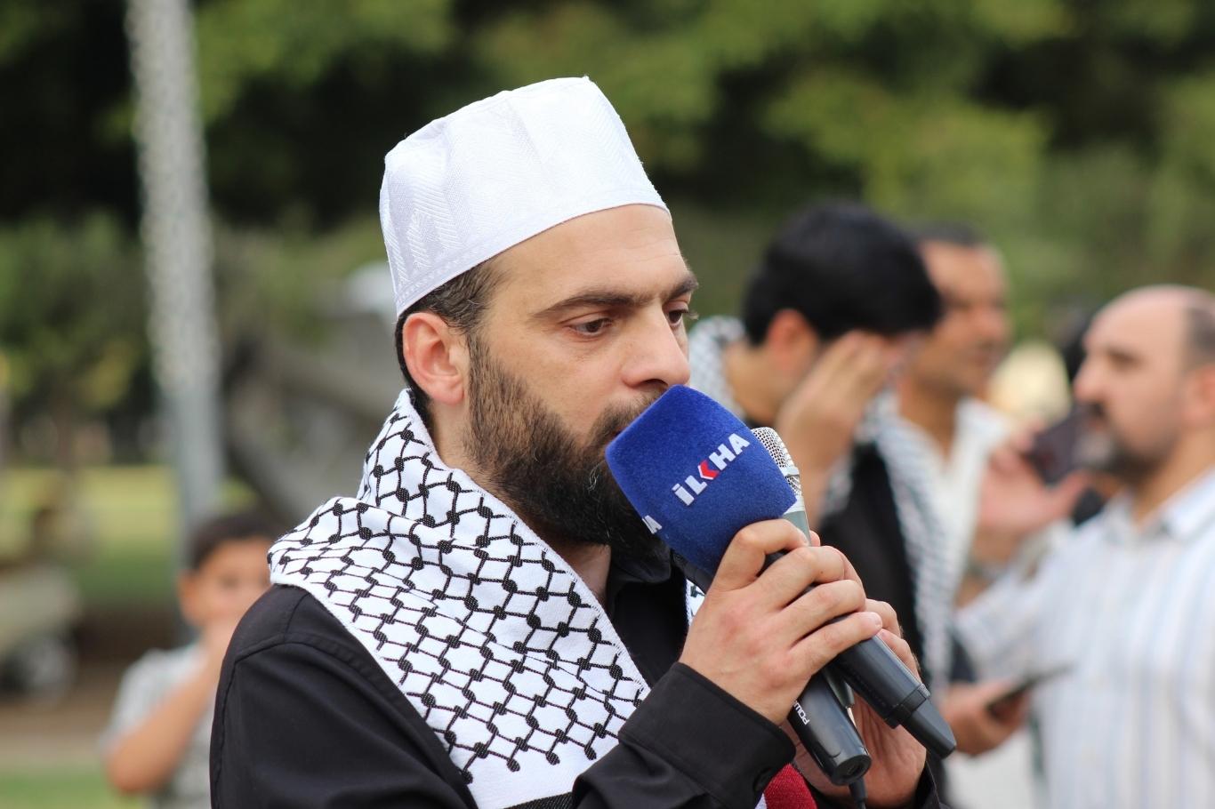 Mersin'de Aksa Tufanı'nın yıl dönümü dolayısıyla düzenlenen programda, HÜDA PAR Mersin Milletvekili Faruk Dinç Gazze'de yaşananlara dikkat çekti. Basın açıklamasında ise İslam ülkelerine siyonist rejime yaptırım uygulama çağrısı yapıldı.