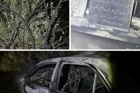 Israeli settlers set fire to mosque, olive tree and vehicle near occupied Jerusalem