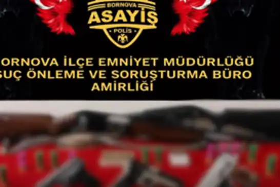 Bornova’da kaçak silah operasyonu: 2 gözaltı