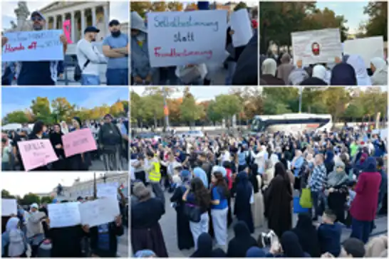 Avusturya'da başörtüsü yasağı protestosu
