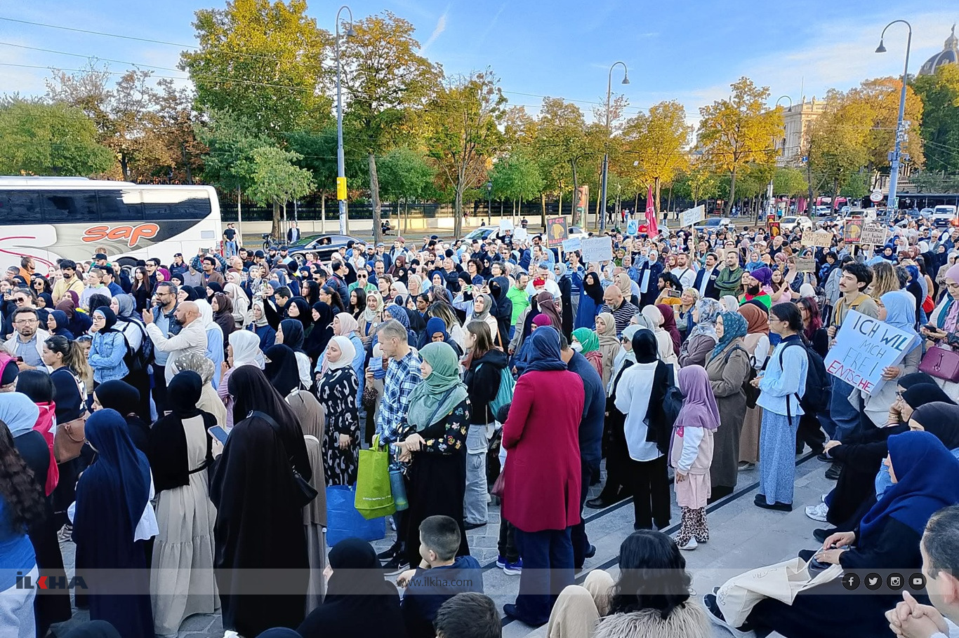 Thousands protest Austria’s headscarf ban for Muslim girls in Vienna