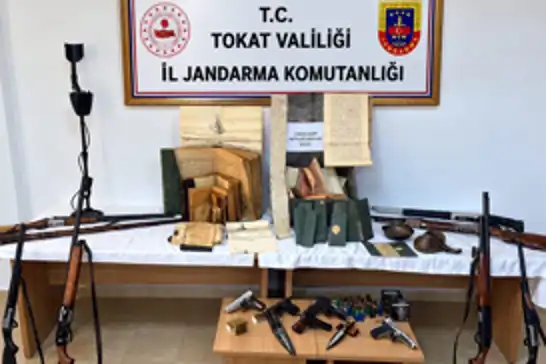 Tokat'ta silah ve tarihi eser kaçakçılığı operasyonu: 6 gözaltı