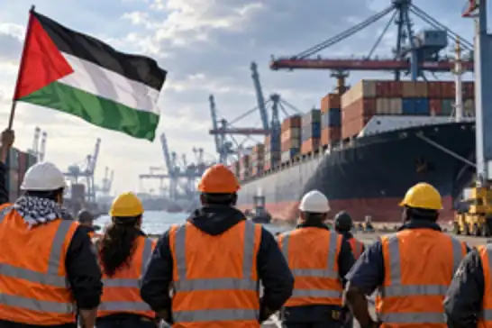 عمال الموانئ في 17 دولة يتحركون ضد تسليح الاحتلال الصهيوني