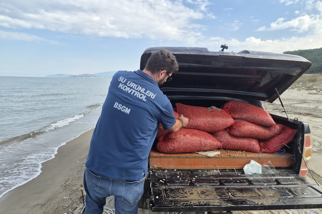 Kaçak avcılık operasyonu: 2 ton kum şırlanı ele geçirildi