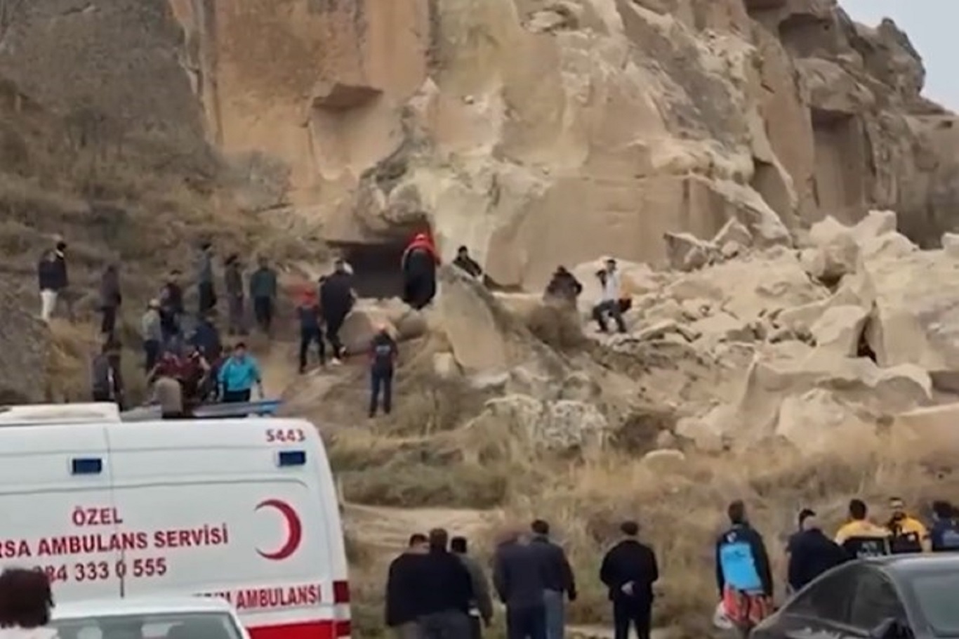 Two killed after fairy chimney collapses in Cappadocia