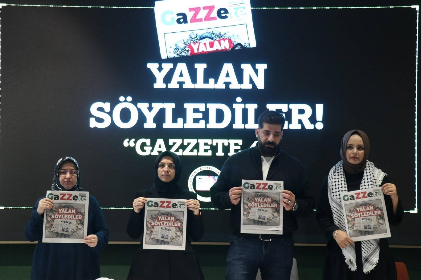 Gazze'de şehit edilen gazeteciler için hazırlanan "Gazzete"nin 4. sayısı tanıtıldı