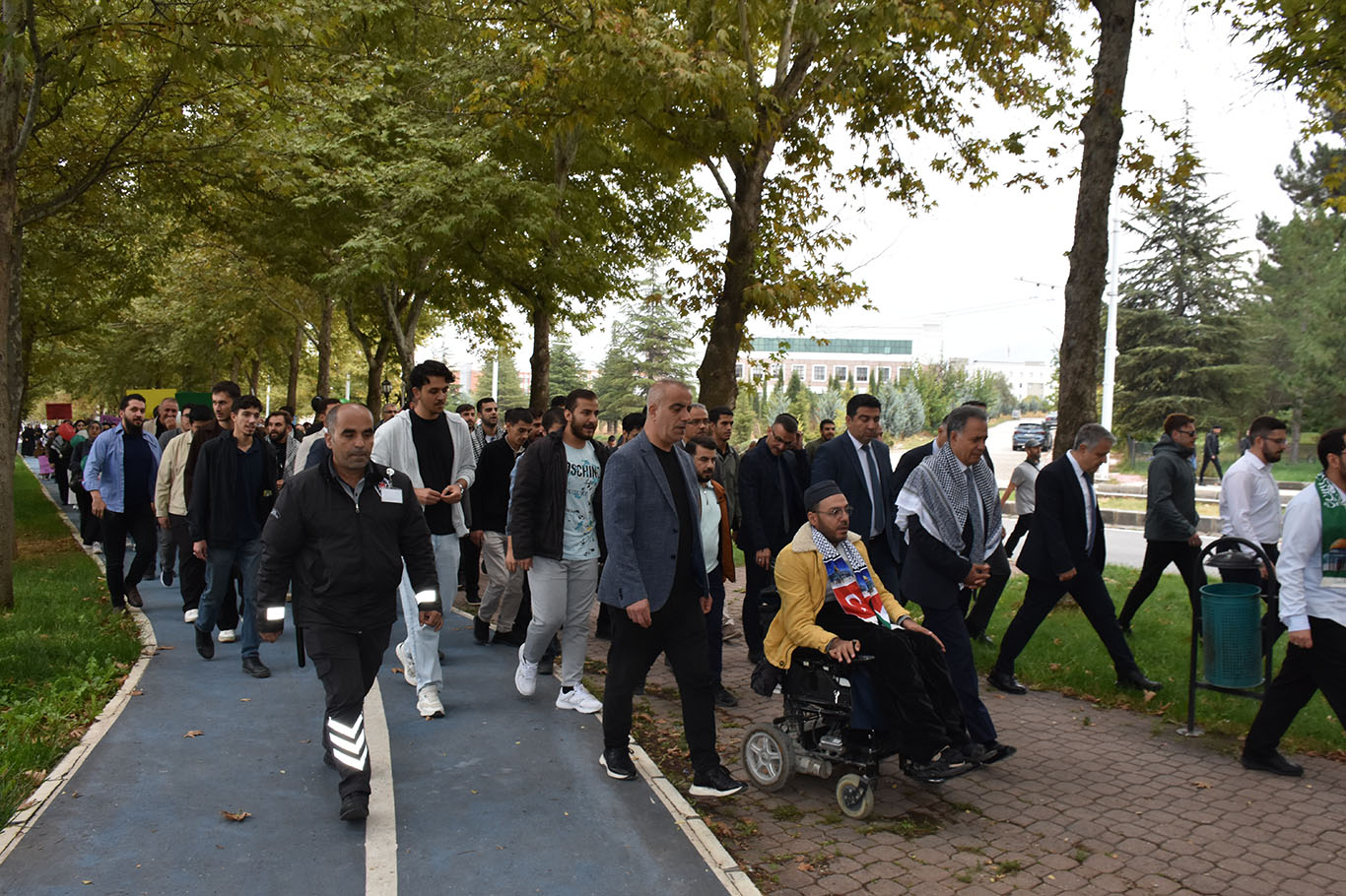 İnönü Üniversitesinde Gazze için dayanışma yürüyüşü