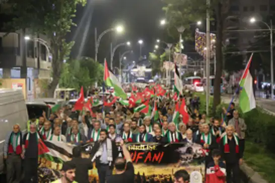 Şanlıurfa'da Gazze'ye destek yürüyüşü düzenlendi