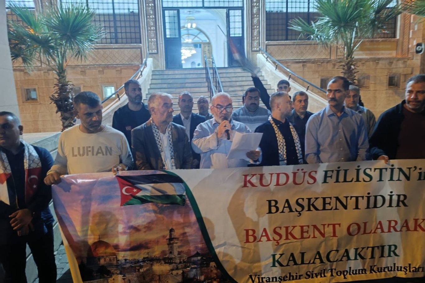 Viranşehir'de Aksa Tufanı'nın yıl dönümünde Gazze'ye destek