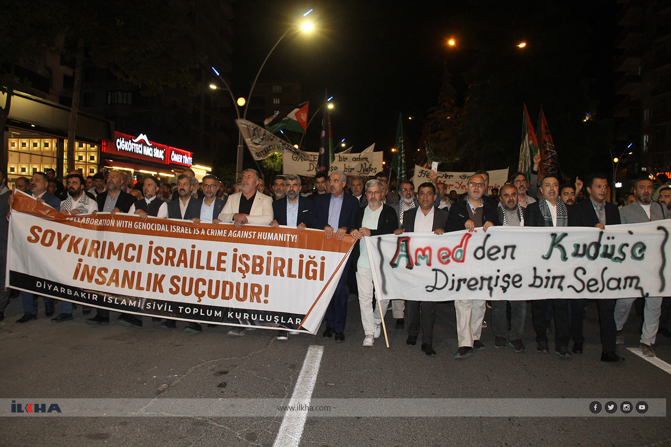 Thousands march in Diyarbakır to mark Al-Aqsa Flood anniversary, stand with Gaza