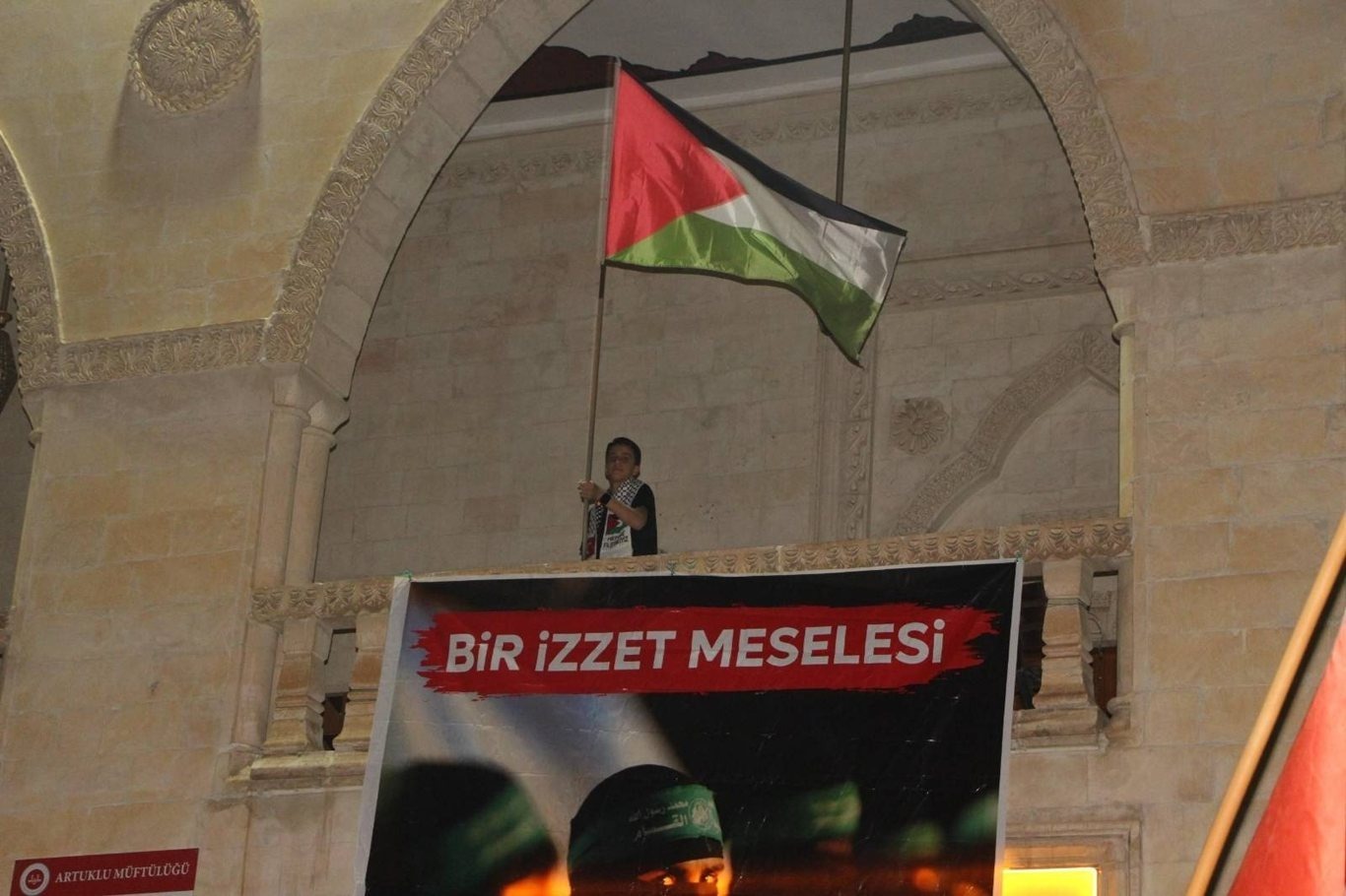 Mardin'de Aksa Tufanı'nın 3'üncü yıl dönümünde Filistin için yürüyüş düzenlendi