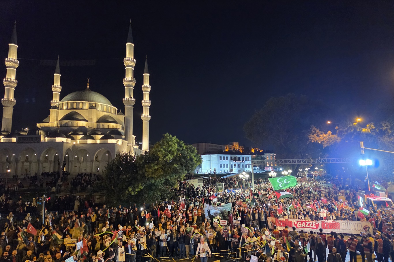 Ankara'da Gazze için "Özgür Filistin" yürüyüşü düzenlendi