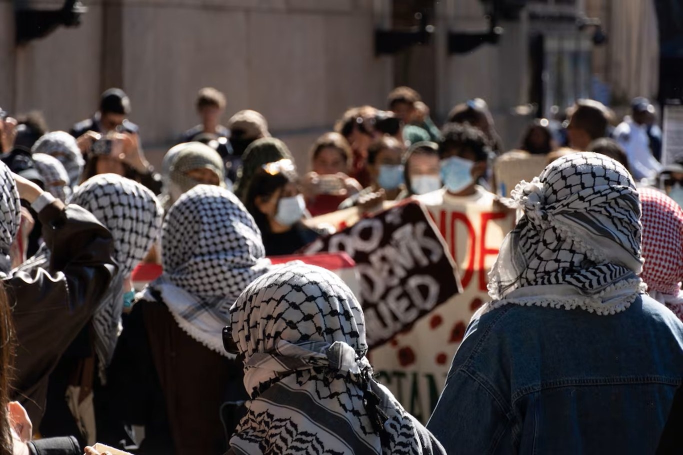 Pro-Palestinian demonstrations held across US campuses and cities on Gaza genocide anniversary