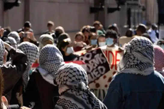 Pro-Palestinian demonstrations held across US campuses and cities on Gaza genocide anniversary