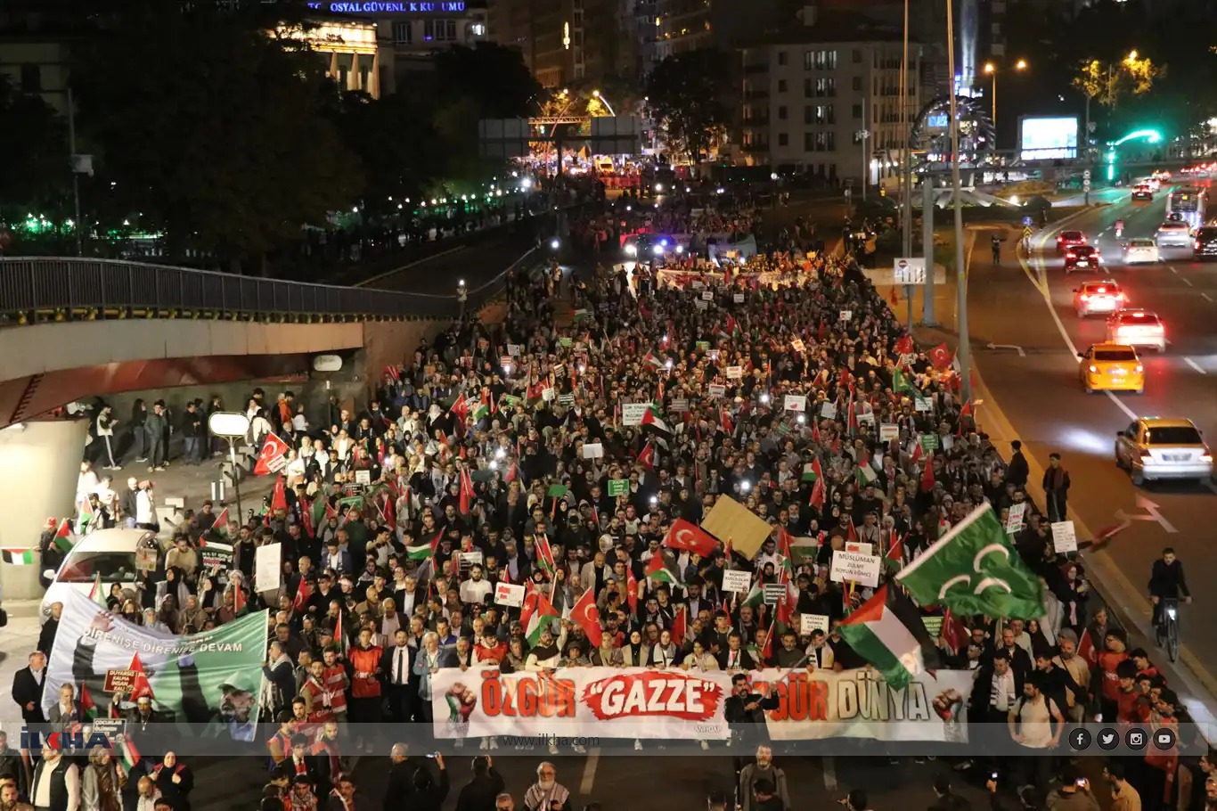 في الذكرى الـ3 لطوفان الأقصى..أهالي أنقرة تخرج في مسيرة "فلسطين حرة" دعمًا لغزة