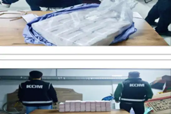 Gebze'de evin bodrumunda 3 milyon 912 bin 800 TL ele geçirildi