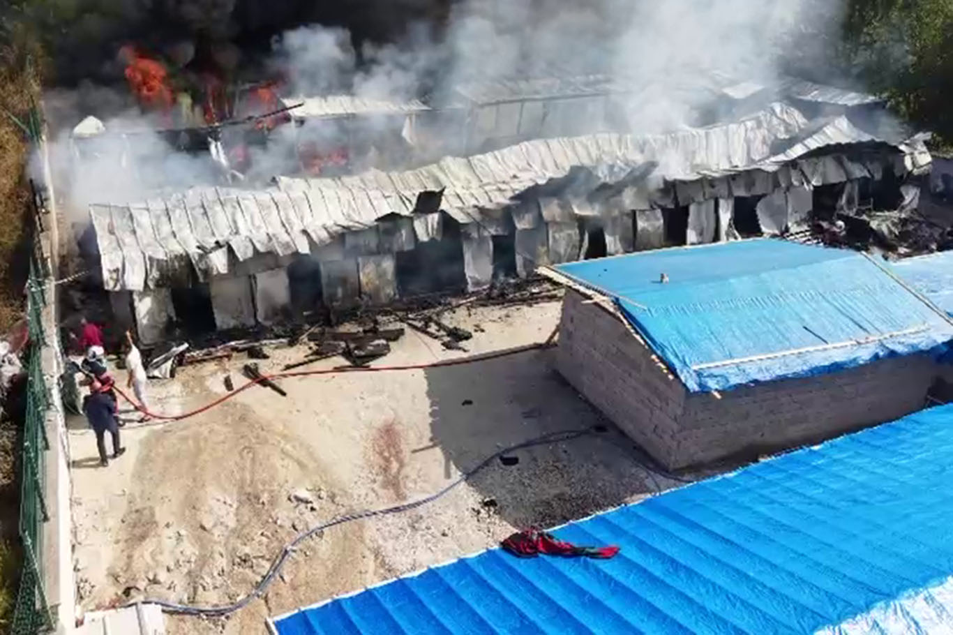 Malatya'da işçilerin kaldığı konteynerlerde yangın