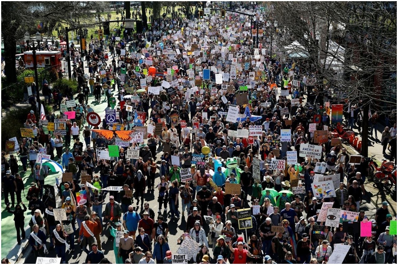Mass ‘No Kings’ protests sweep US cities in challenge to Trump policies